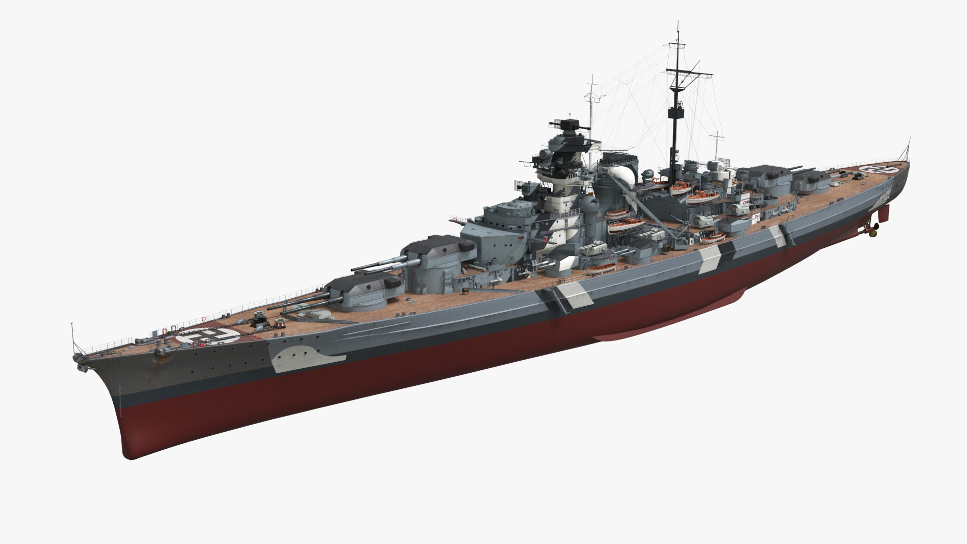 Bismarck Kriegsmarine Warship with Optical Illusion Paint 1941 Gray Rigged 3D model https://p.turbosquid.com/ts-thumb/Z8/kqKi2U/Ra/bismarck_kriegsmarine_warship_with_optical_illusion_paint_1941_gray_rigged_360/jpg/1755559442/1920x1080/turn_fit_q99/80861a322ea86b8e53731d9ed5f79e1563a22f63/bismarck_kriegsmarine_warship_with_optical_illusion_paint_1941_gray_rigged_360-1.jpg