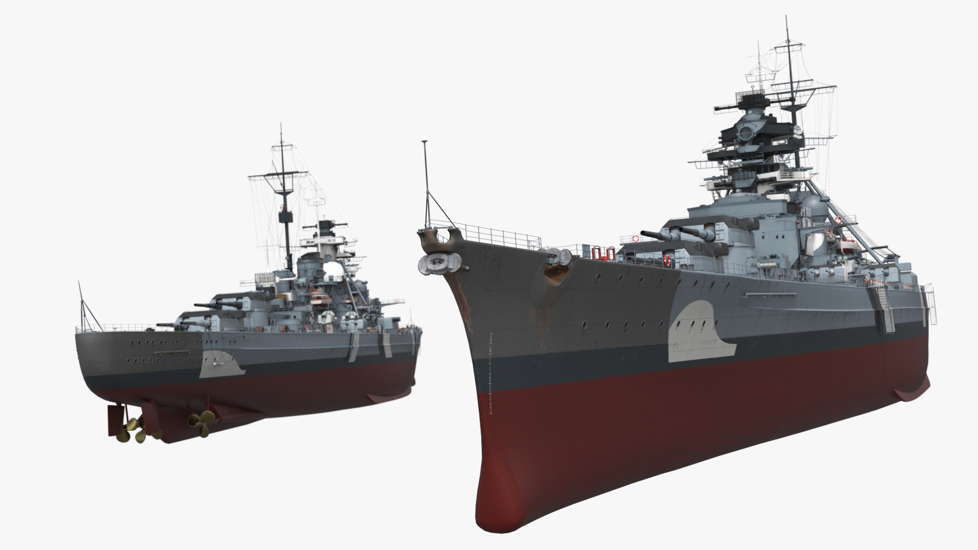 Bismarck Kriegsmarine Warship with Optical Illusion Paint 1941 Gray Rigged 3D model https://p.turbosquid.com/ts-thumb/Z8/kqKi2U/Sp/bismarck_kriegsmarine_warship_with_optical_illusion_paint_1941_gray_rigged_007/jpg/1755559610/1920x1080/fit_q87/6050a0292da8541fe56bf7ce2e137ecea8628bb0/bismarck_kriegsmarine_warship_with_optical_illusion_paint_1941_gray_rigged_007.jpg