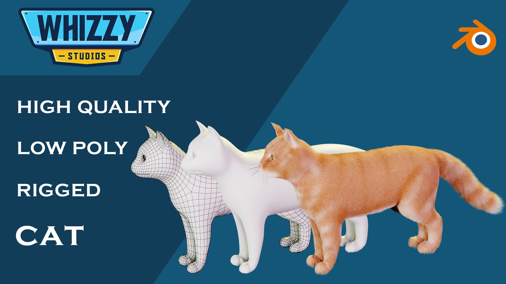 Cat 3D Realistic Character With Fur Rigged Model Blender 3D ...