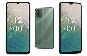 3D Nokia C32 Autumn Green Low Poly