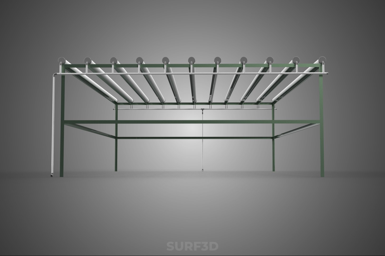 MODULAR HYDROPONIC RACK PARALLEL PVC PIPE DIY GARDEN FARM PLANT 3D ...