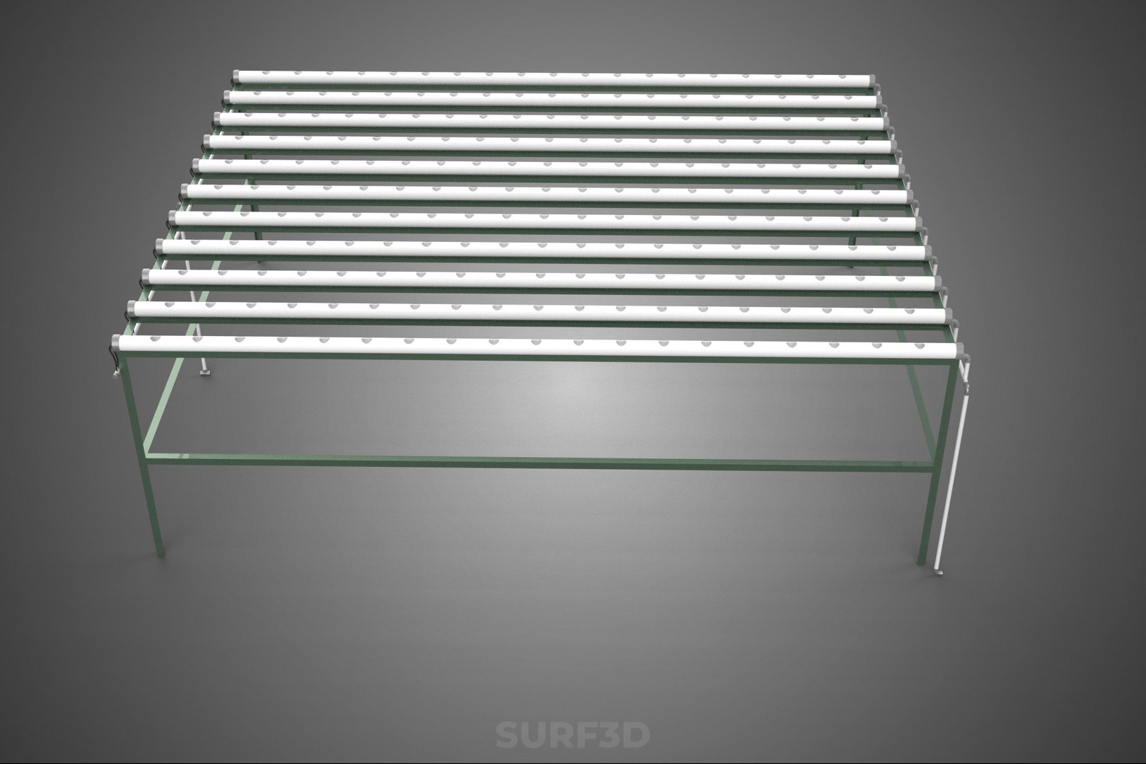 MODULAR HYDROPONIC RACK PARALLEL PVC PIPE DIY GARDEN FARM PLANT 3D ...