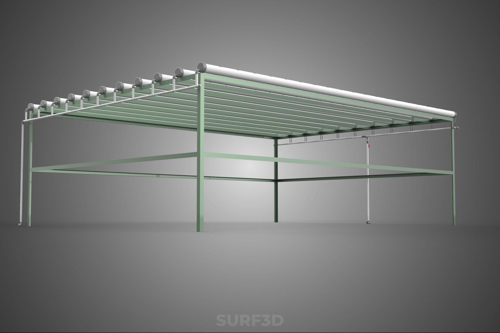 MODULAR HYDROPONIC RACK PARALLEL PVC PIPE DIY GARDEN FARM PLANT 3D ...