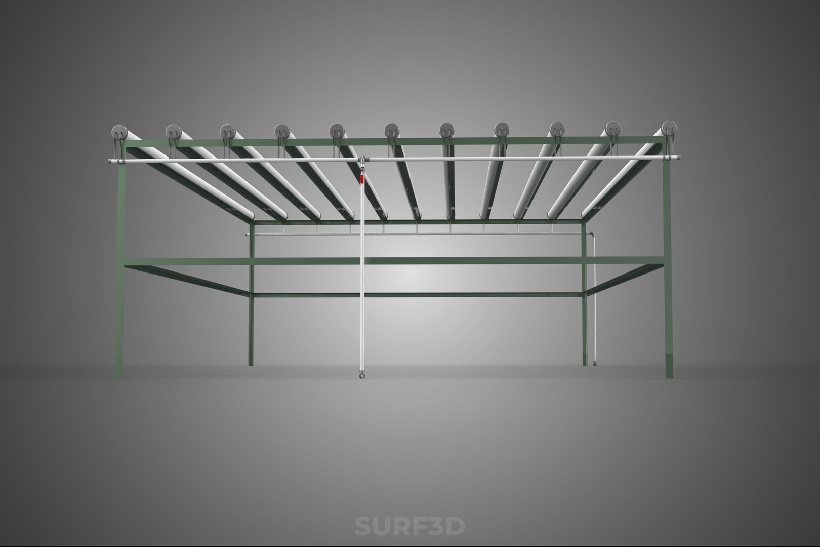 MODULAR HYDROPONIC RACK PARALLEL PVC PIPE DIY GARDEN FARM PLANT 3D ...
