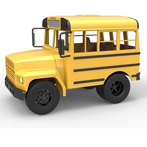 Diecast Fun short School bus Scale 1 to 25 3D model