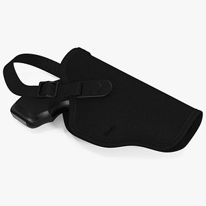3D model Revolver and Nylon Belt Holster