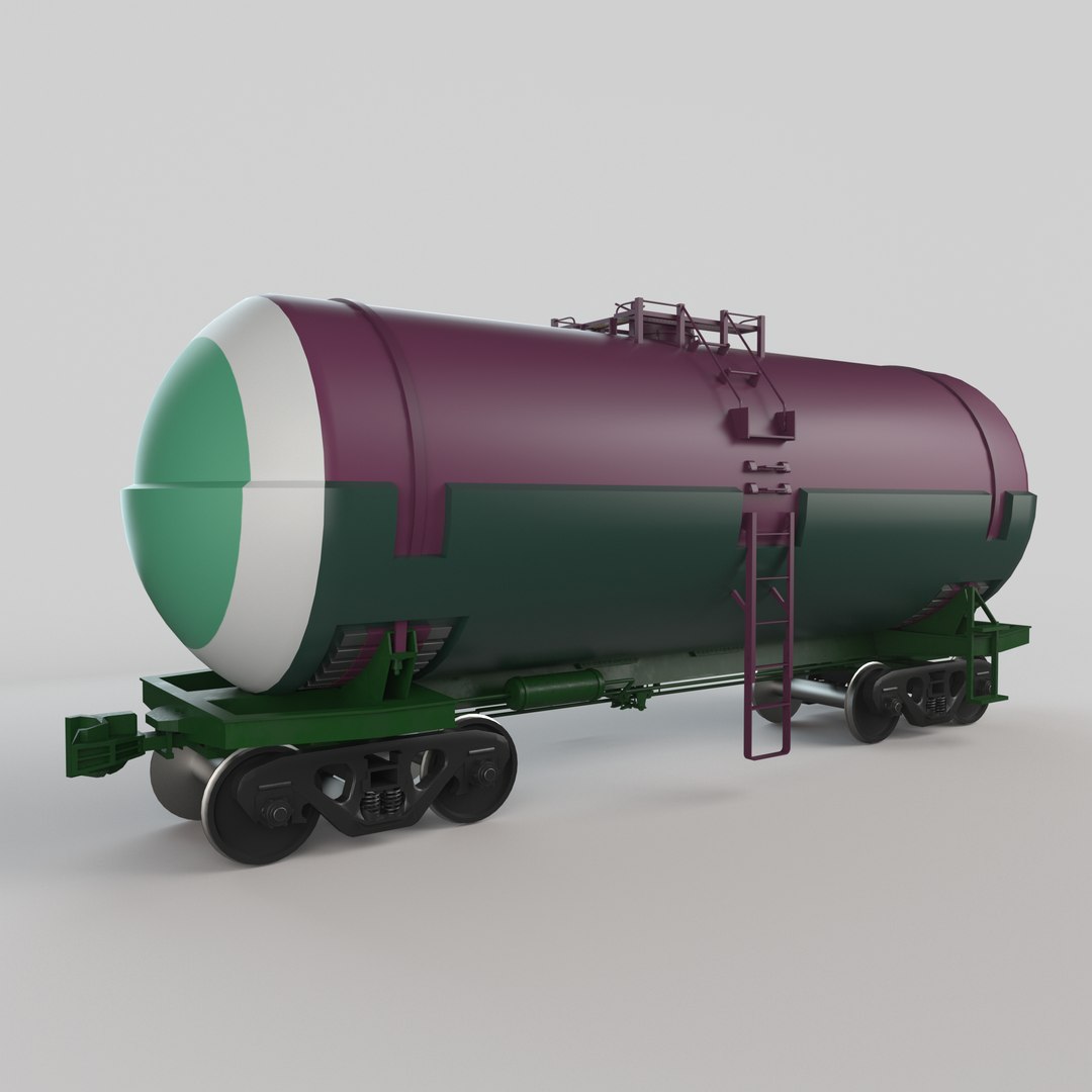 3D railroad tank car model TurboSquid 1534815