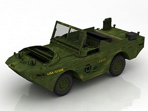 M3A1 Stuart and Ford GPA Jeep 3D model