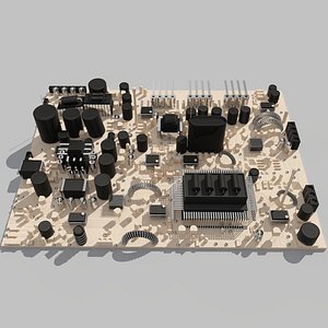3D Circuit Board Clay model