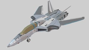 SciFi Jet - Rigged Blender