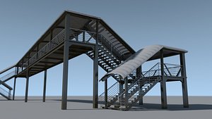 Urban overhead Pedestrian bridge