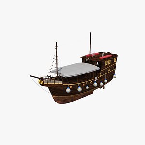 Old Style Touristic   Ship 3D model