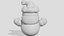 Cute snowman in a scarf and gloves