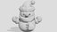 Cute snowman in a scarf and gloves