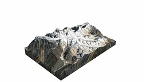 3D Tirich Mir Mountain model