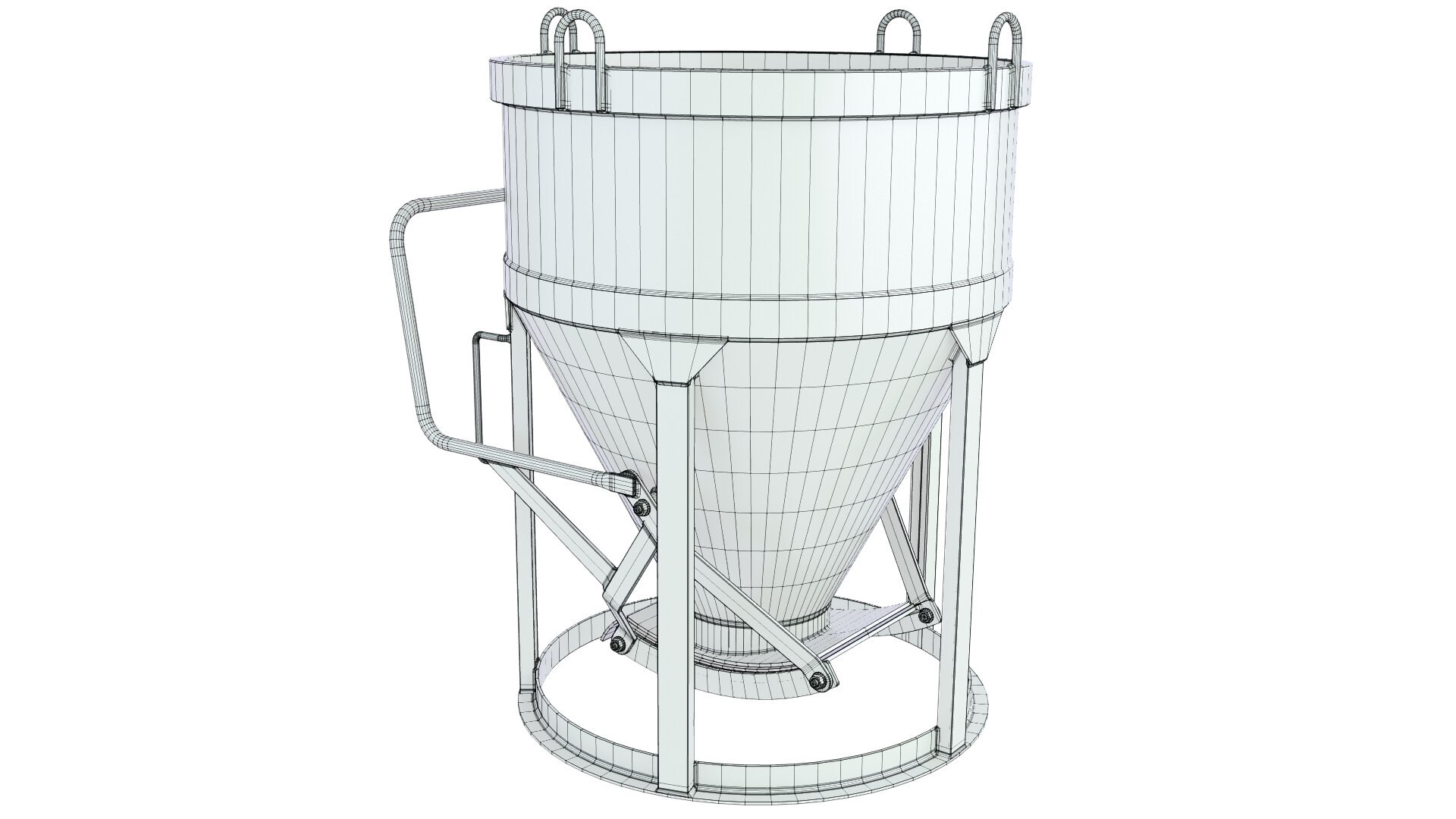 Industrial Concrete Bucket Hopper 2 3D Model TurboSquid 1992886