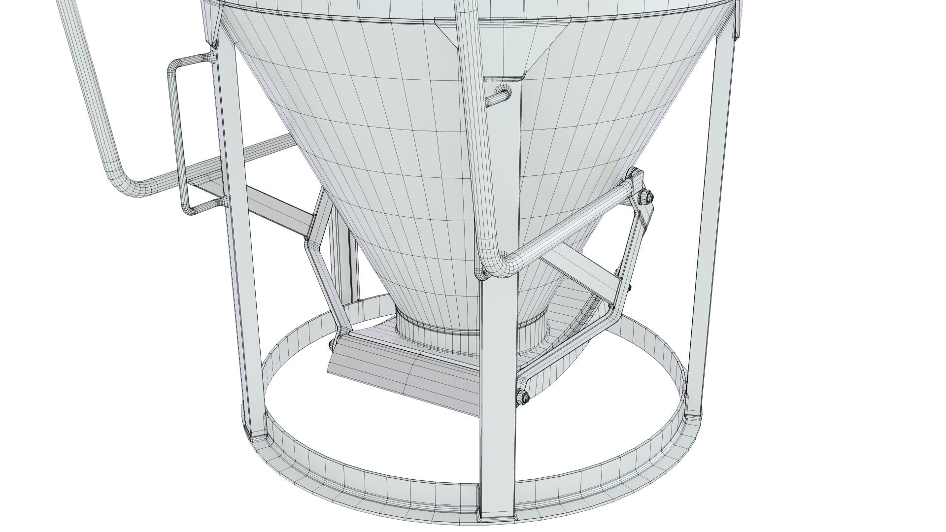 Industrial Concrete Bucket Hopper 2 3D Model TurboSquid 1992886