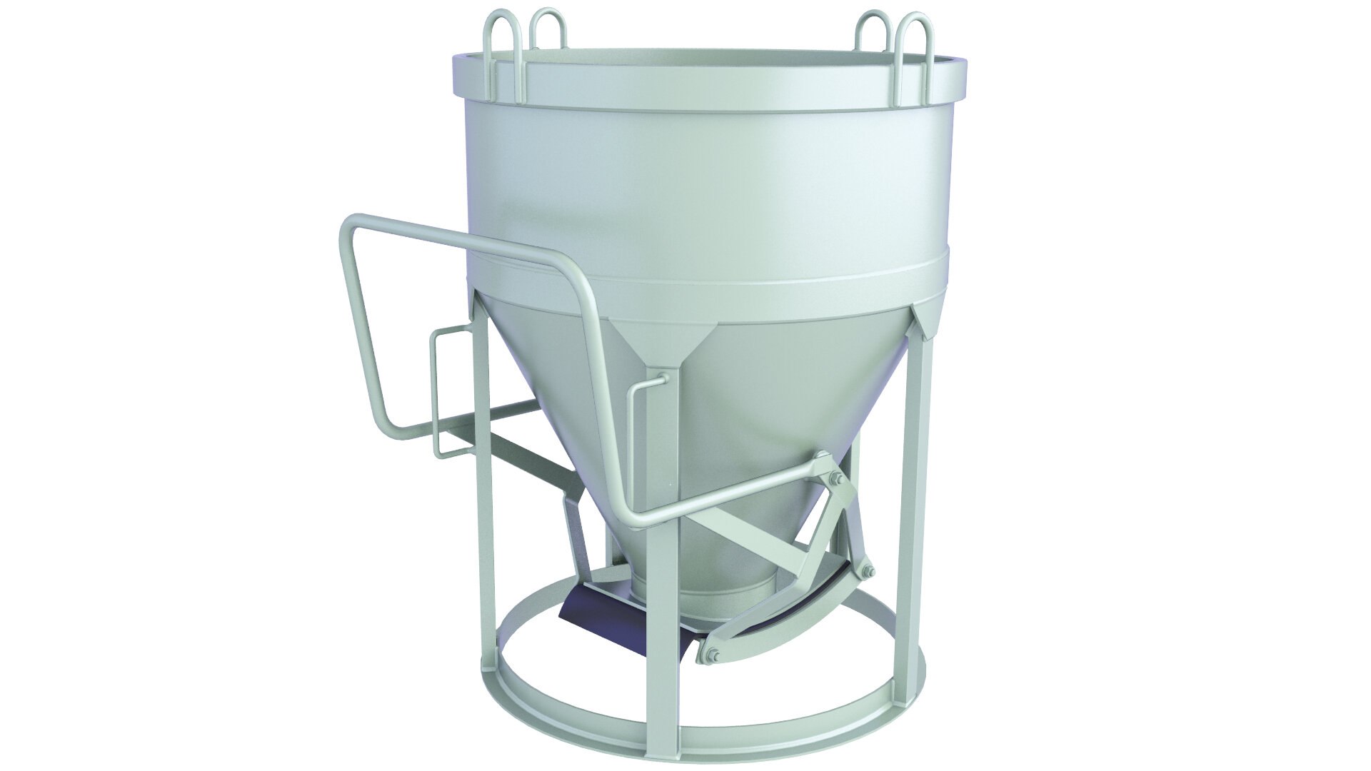 Industrial Concrete Bucket Hopper 2 3D Model TurboSquid 1992886