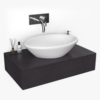 Minimalist Washbasin with Perfume and Diffuser