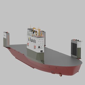 3D Boskalis Vanguard Red Hull