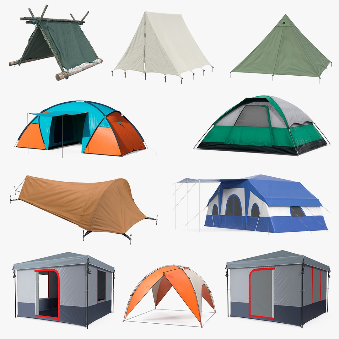 Camping Tents Collection 6 3D model preview