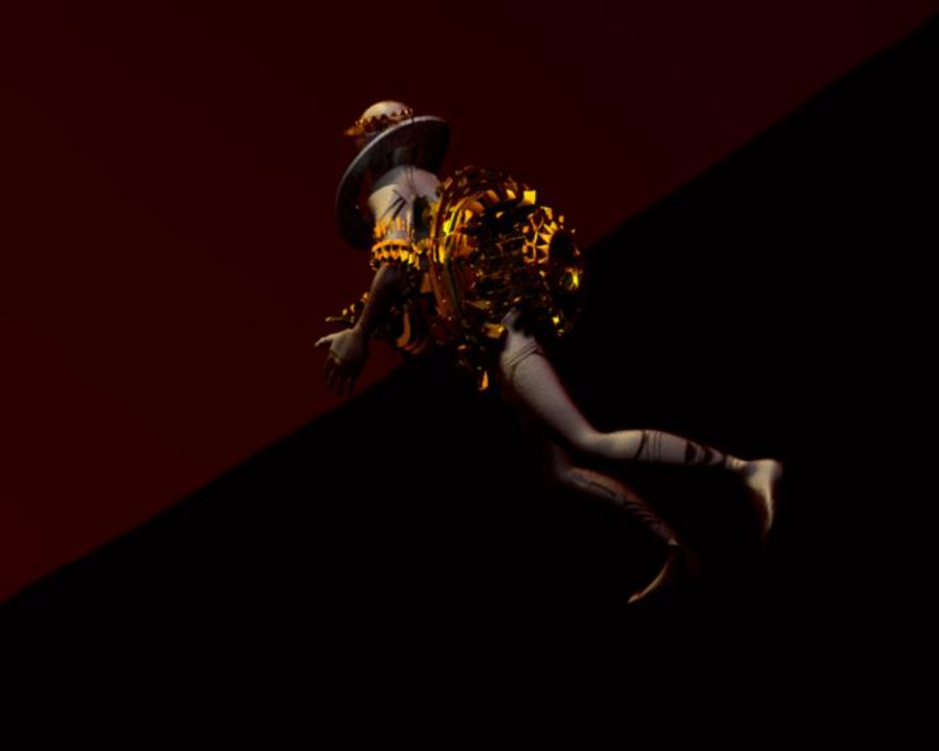 Maya Rigged Character Clockman Clock