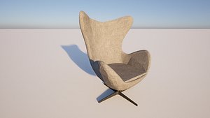 Contemporary Swivel Lounge Chair 3D