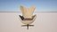 Sillón giratorio contemporáneo