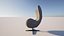 Sillón giratorio contemporáneo