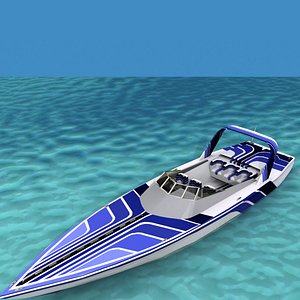 Phazer 38 Cigarette Boat V03 3D model