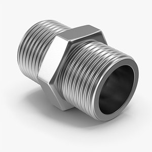 Silver Gas Pipe Adapter 3D model