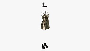 1920s Flapper Outfits 3D model