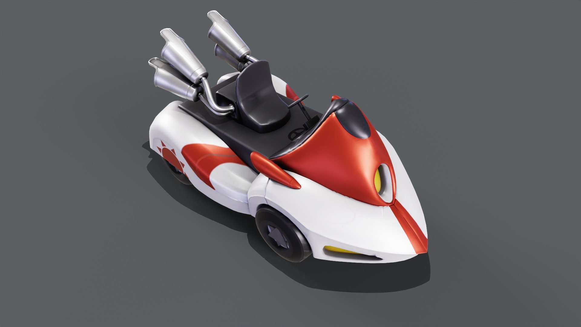 3D White Kart - TurboSquid 2178392