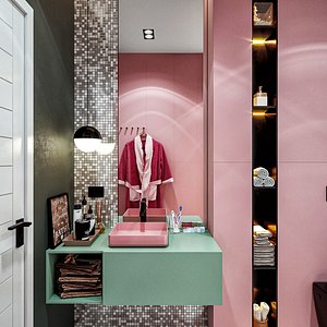 bathroom interior scene 3D model