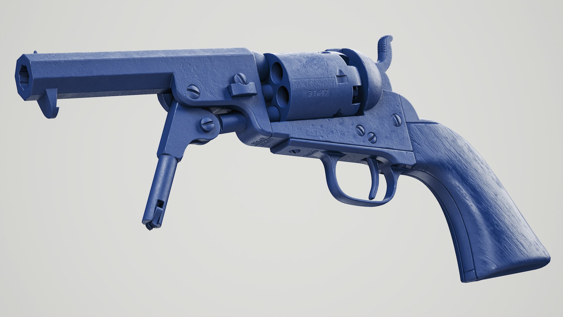 3D Colt Revolver 1849 Vintage Model - TurboSquid 2306037