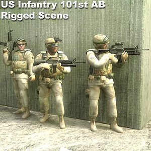 US Infantry Rigged 101stAB Scene