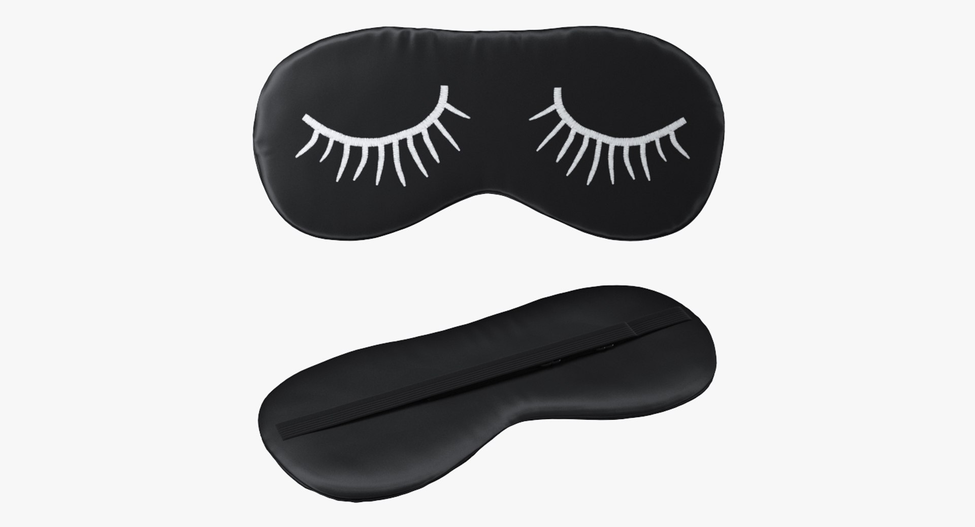 Folded Eyelashes Sleeping Mask 3D model preview