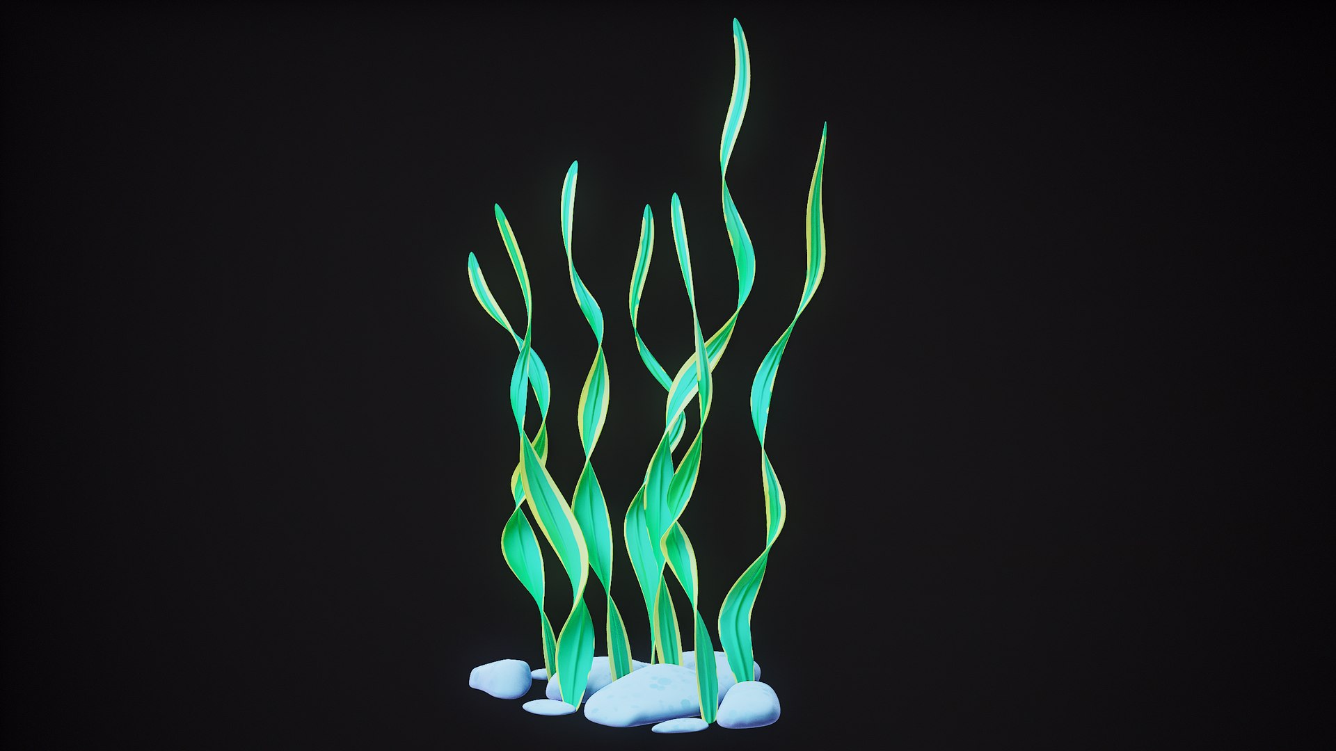 Cartoon Seaweed Long Grass PBR Model - TurboSquid 2274723
