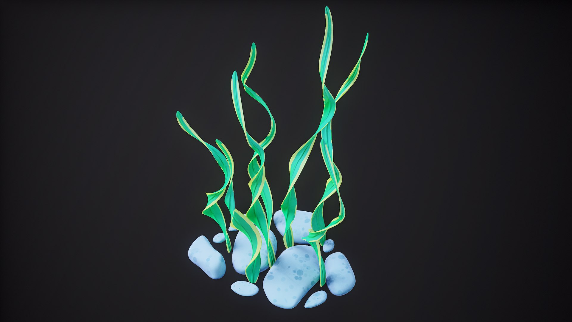 Cartoon Seaweed Long Grass PBR Model - TurboSquid 2274723