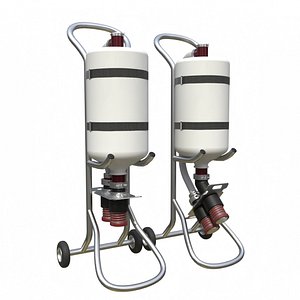 3D model Double Refueling Bottle  With Trolley 2