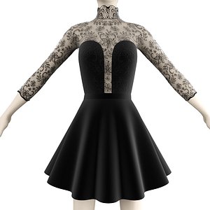 black dress 3d model