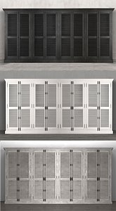 shutter 8-door cabinet 3D