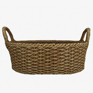 3D model wicker basket