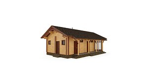 wooden sauna model