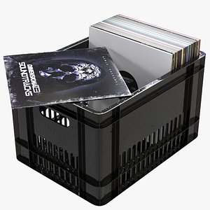 crate vinyl records model