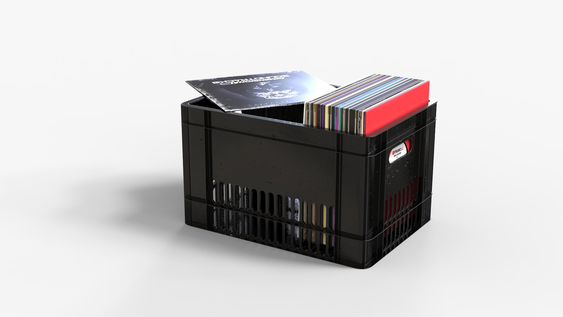 Crate Vinyl Records Model - TurboSquid 1431604