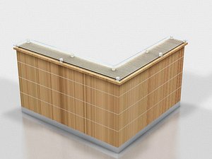 counter reception 3d model