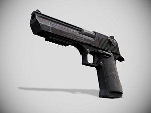 colt 1911 low-poly pistol 3D model