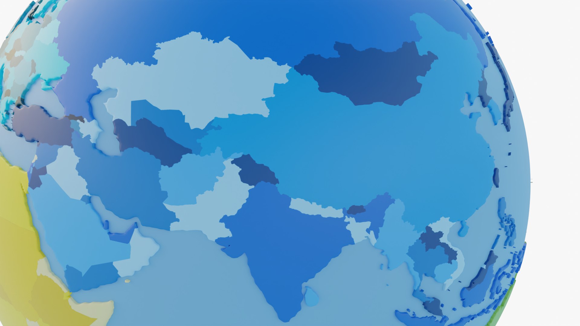 3D Geopolitical World - TurboSquid 1512209