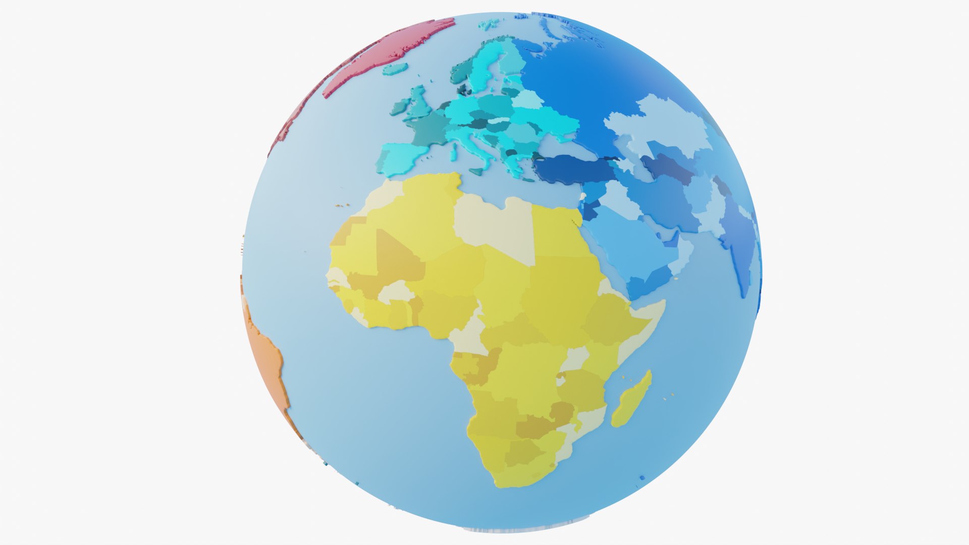 3D Geopolitical World - TurboSquid 1512209